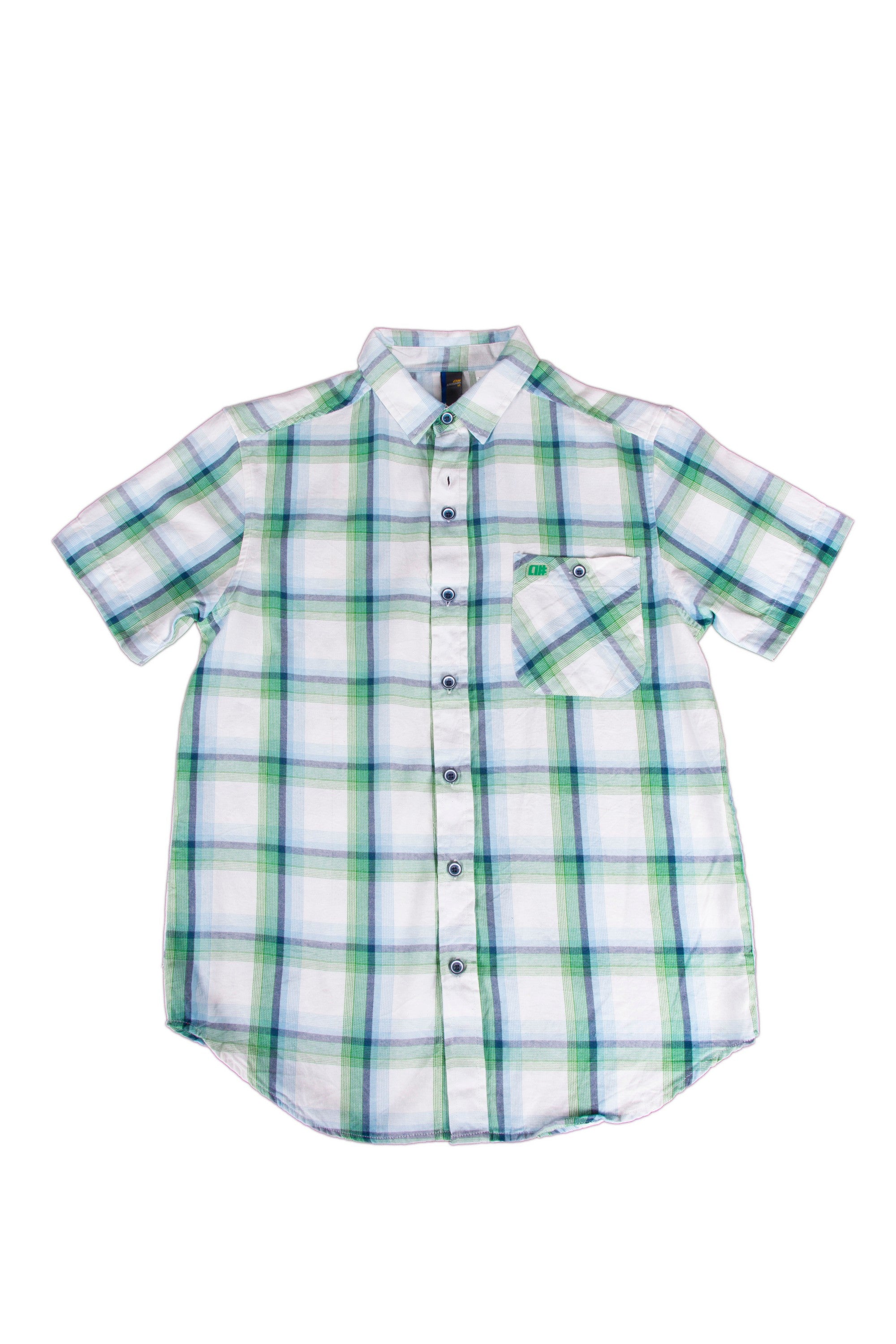 Alphanumeric Leningrad Plaid Short-sleeve