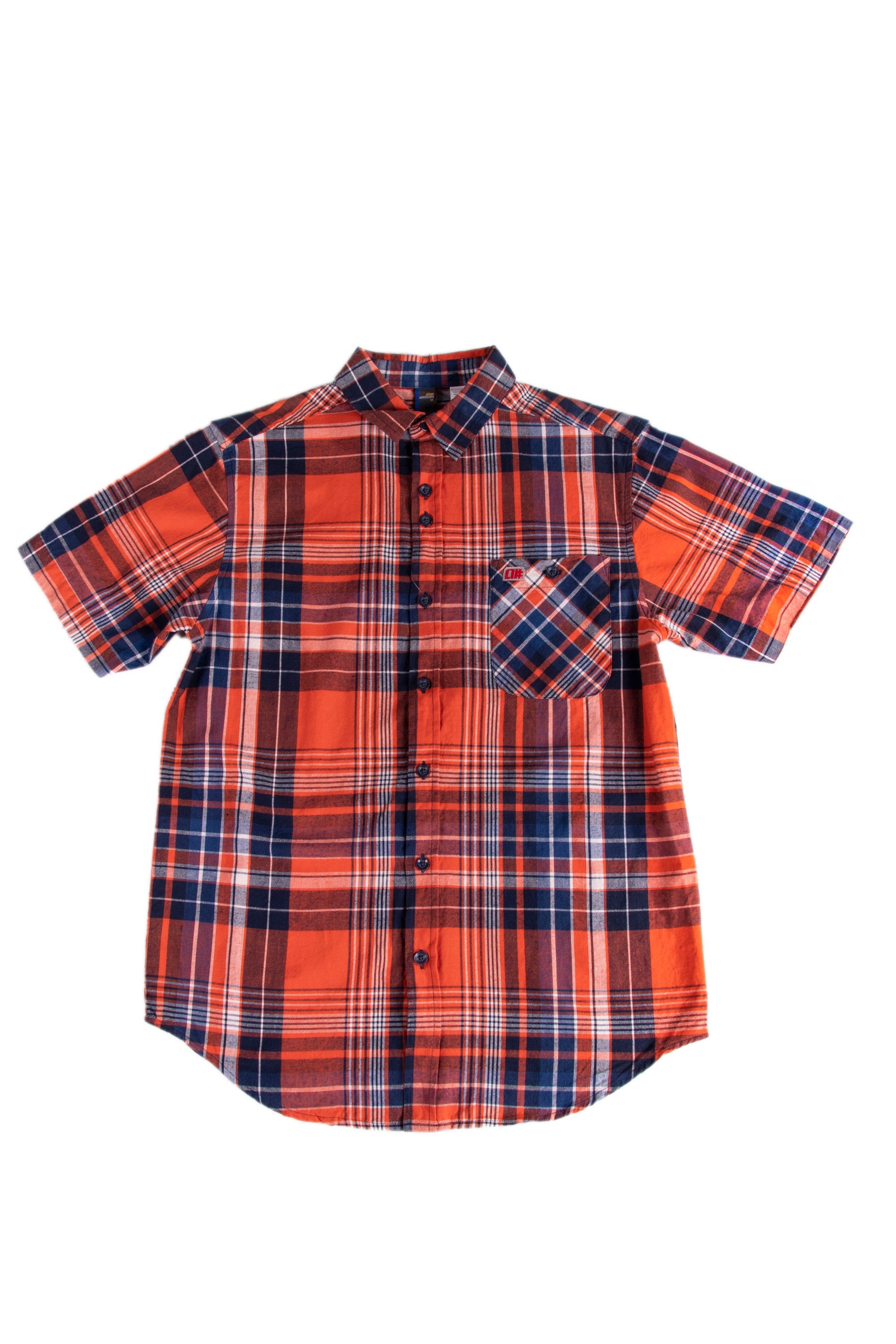 Alphanumeric Balaklava Plaid Short-sleeve