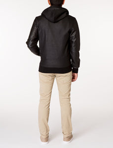 EMPEROR Asymmetric Knit Track Hooded Jacket