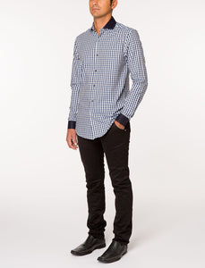 BINKS Classic Long Sleeve Woven Plaid Shirt