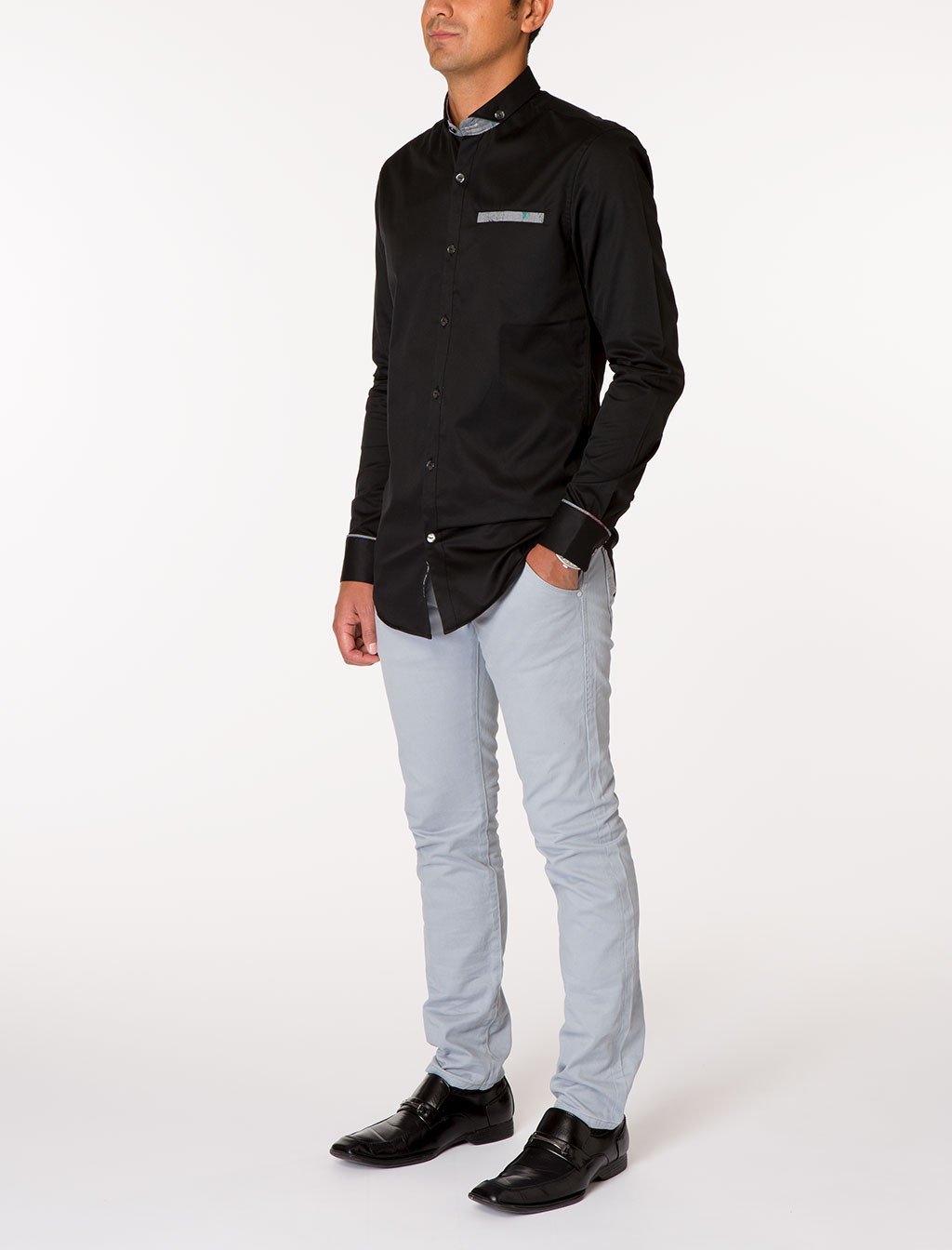 JARR Long Sleeve Solid Woven Shirt