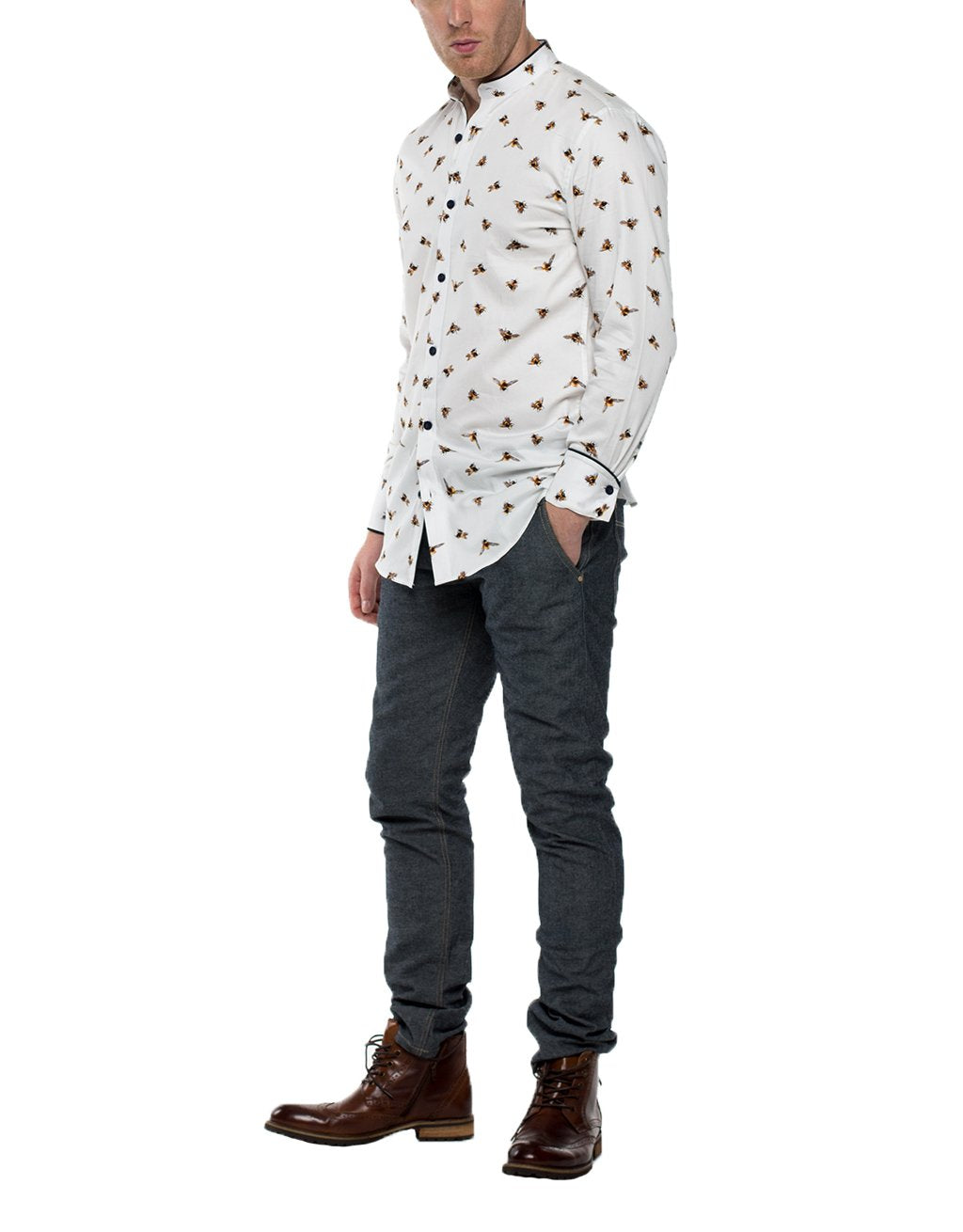 LIAM Long Sleeve Print Shirt