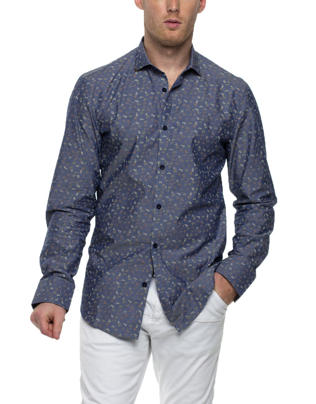 TIM Long Sleeve Print Shirt