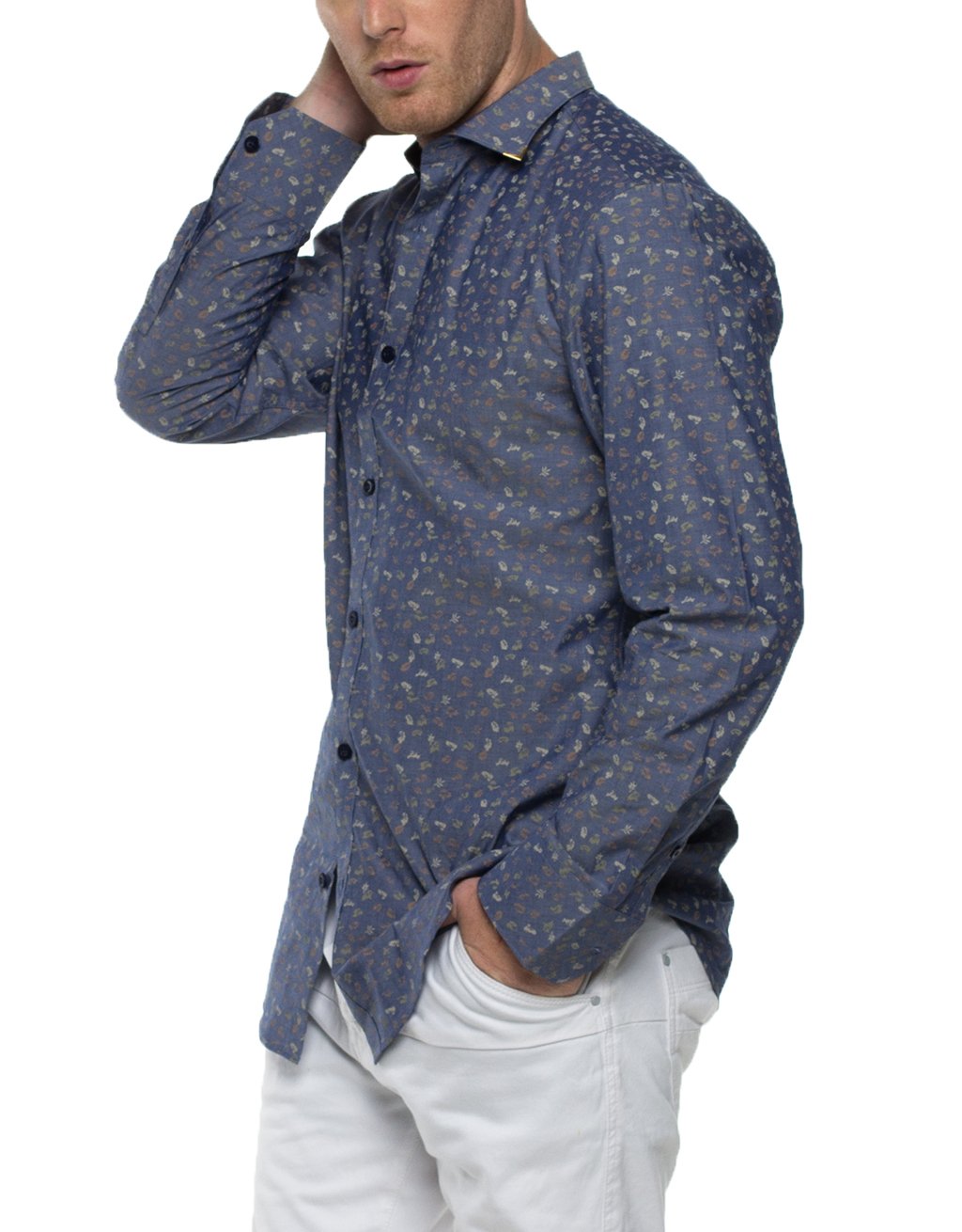 TIM Long Sleeve Print Shirt